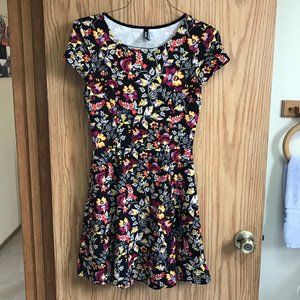 H&M Divided Black Floral Paisley Dress